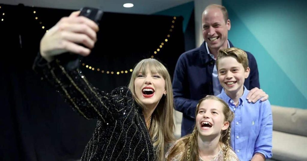 Travis Kelce ‘sneaks’ into Taylor Swift’s photo with Prince William and his children.