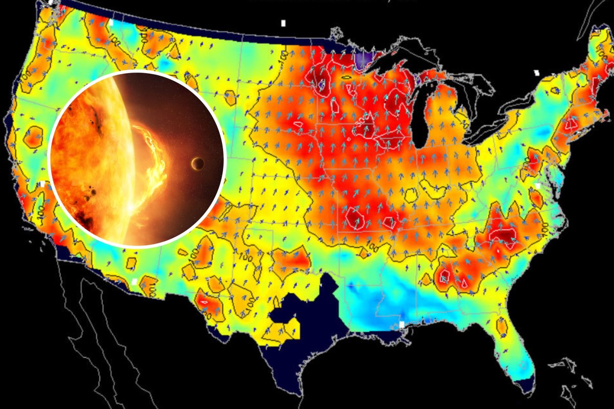 Map Reveals Electricity Flowing Under US Due to Solar Storm